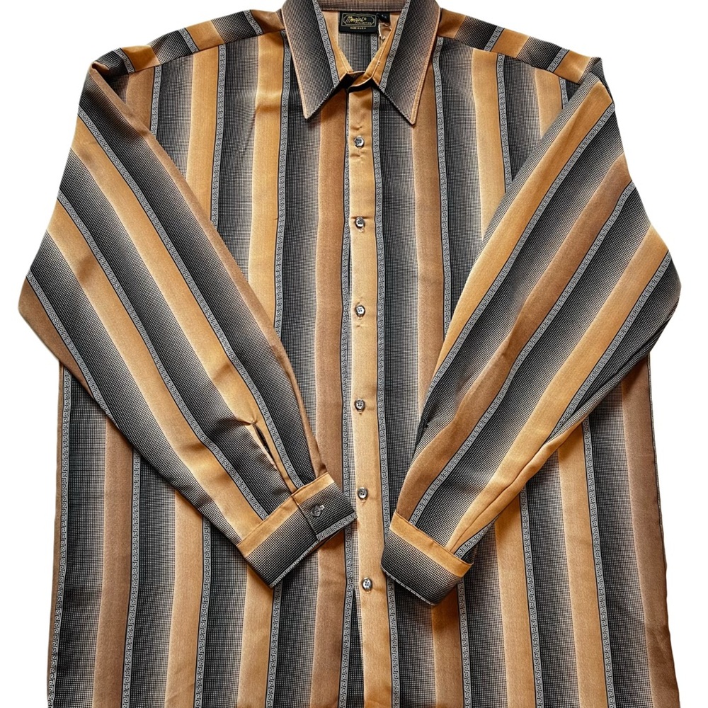 Monzini Collection Vintage Men’s 2X Button Down Long Sleeve Shirt